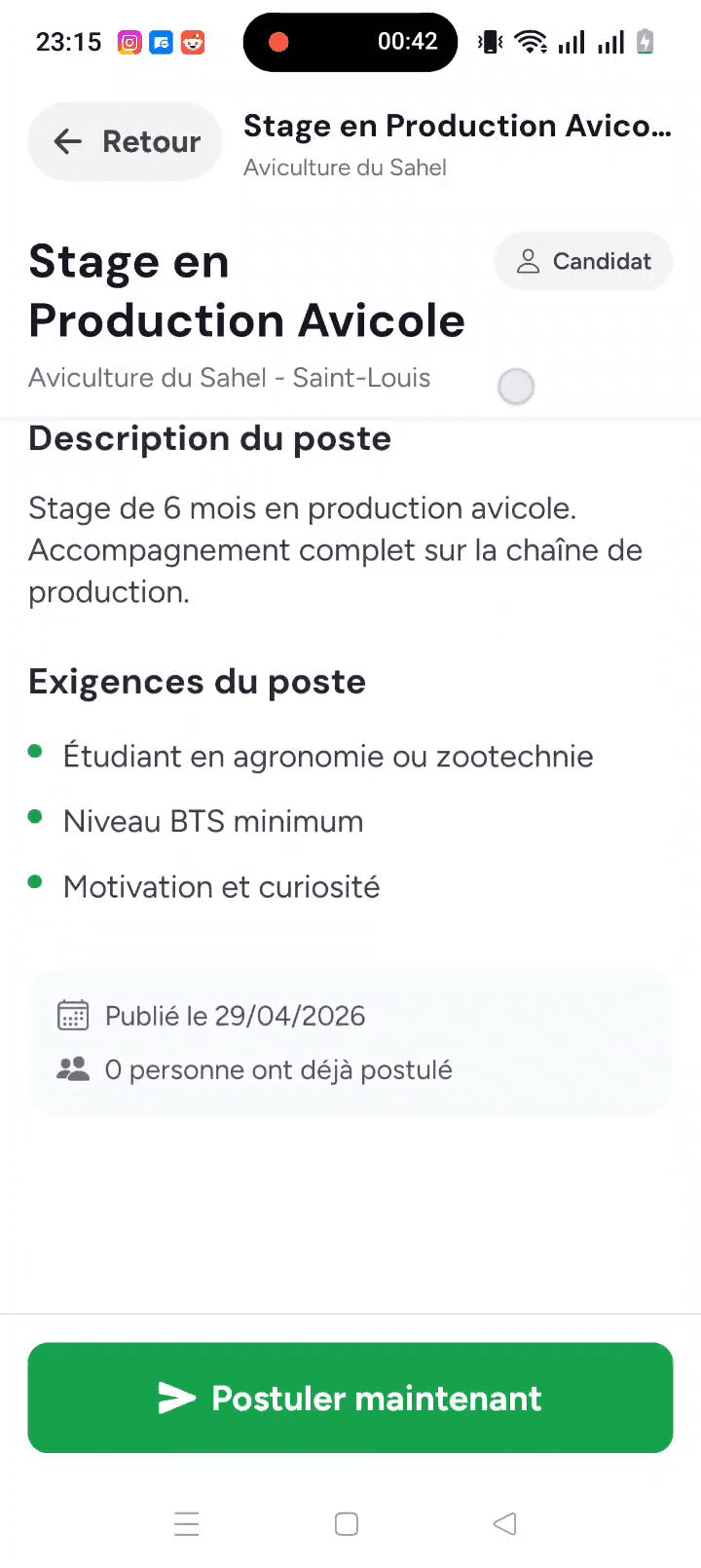 Une offre d’emploi agricole : description du poste, exigences, date de publication et candidature