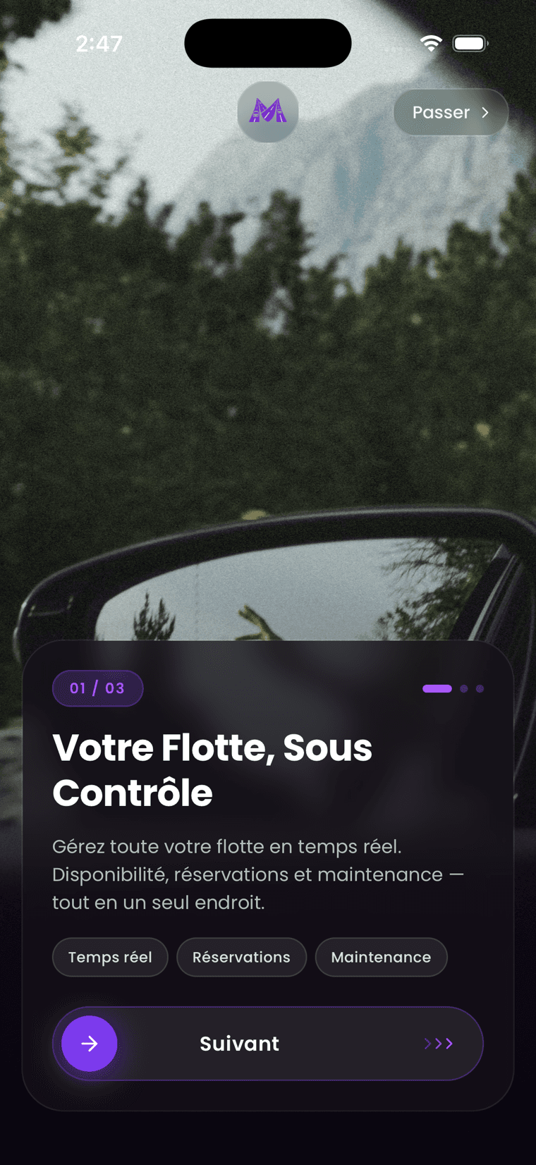 La présentation de l’app agence : « Votre flotte, sous contrôle »
